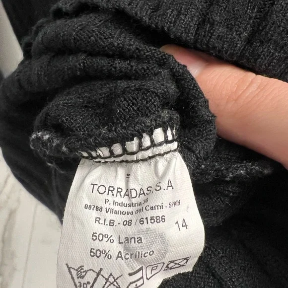 Black Ribbed Sweater - Picture 3 of 3